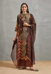 Brown Ombre Zig Zag Palazzo Set