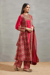 Magenta Copper Embroidery Salim Kurta Set