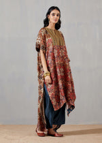Multicolour Printed Kaftan With Pants