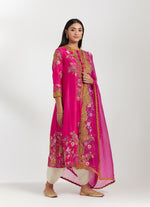 Magenta Silk Kurta Set