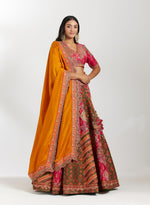 Magenta Chanderi Lehenga Set