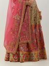 Multi Color Diamond Lehenga With Blouse And Dupatta