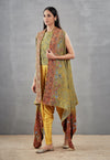 Gujrati Highlow Jacket with Top and Pants