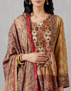 Bajirao Gather Kurta With Palazzo And Printed Silk Dupatta