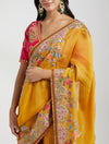Yellow and Magenta Sharara Saree Set