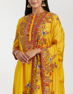 Mustard Yellow Silk Kurta Set