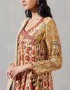 Nergis Angrakha Frock Dress With Orange Print Dupatta