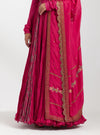 Magenta Chanderi Anarkali Set