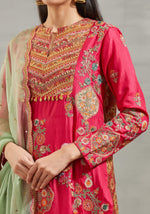 Magenta Nighi Kurta Set