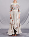 Ivory Asymmetric Anarkali Set