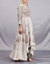 Ivory Asymmetric Anarkali Set