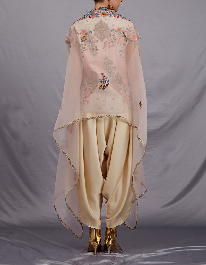 Pink Sheer Jacket Set