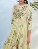 Lemon Kurta with Churidar Set