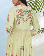 Lemon Kurta with Churidar Set