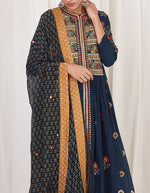 Navy Anarkali Set