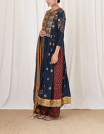 Navy Anarkali Set