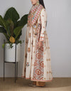 Ivory Chanderi Embroidered Kurta Set