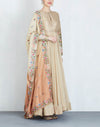 Almond Kalidaar with Ombrey Dupatta Set