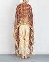 Printed Top with Cape and Pants