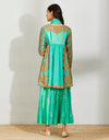 Firoja Mughal Frock Dress With Farshi And Scarf