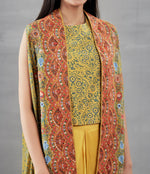 Gujrati Highlow Jacket with Top and Pants