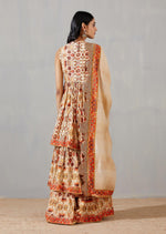 Nergis Dooble Layer Sharara With Peplum Top And Dupatta
