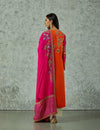 Rani Pink Silk Embroidered Kurta Set