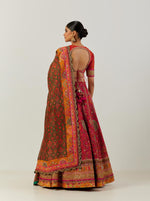 Coral Heavy Abbas Lehenga With Blouse And Dupatta