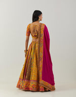 Mustard Pardeep Lehenga With Blouse And Dupatta