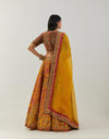 Mustard Sun Flower Lehenga With Blouse And Dupatta