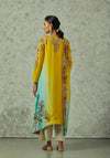 Mustard and Feroza Shaded Kurta with Palazzo Set