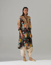 Black Printed Kurta with Tulip Pants