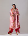 Blush Pink Silk Kurta and Dhoti Set