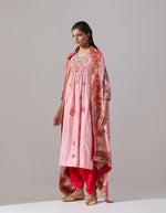 Blush Pink Silk Kurta and Dhoti Set