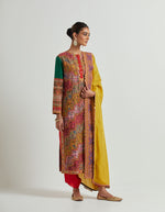 Multi Coloured Kurta Set with Asymmetric Pants