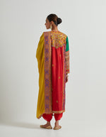 Multi Coloured Kurta Set with Asymmetric Pants