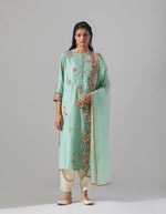 Pale Blue Silk Kurta Set with a Dupatta