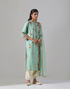 Pale Blue Silk Kurta Set with a Dupatta