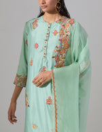 Pale Blue Silk Kurta Set with a Dupatta