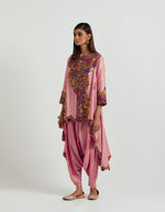 Candy Pink Cape and Dhoti Set