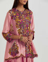 Candy Pink Cape and Dhoti Set