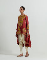 Red Cape with Dhoti Set