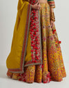 Mustard Lehenga and Dupatta with a V Neck Blouse