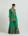 Meena Green Sharara Set with Embroidery