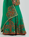 Meena Green Sharara Set with Embroidery