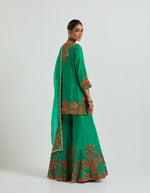 Meena Green Sharara Set with Embroidery