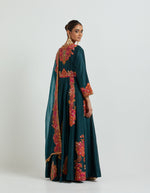 Navy and Pink Anarkali Set