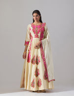 Ivory with Magenta Kalidar Set