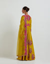 Mustard and Pink Anarkali Set