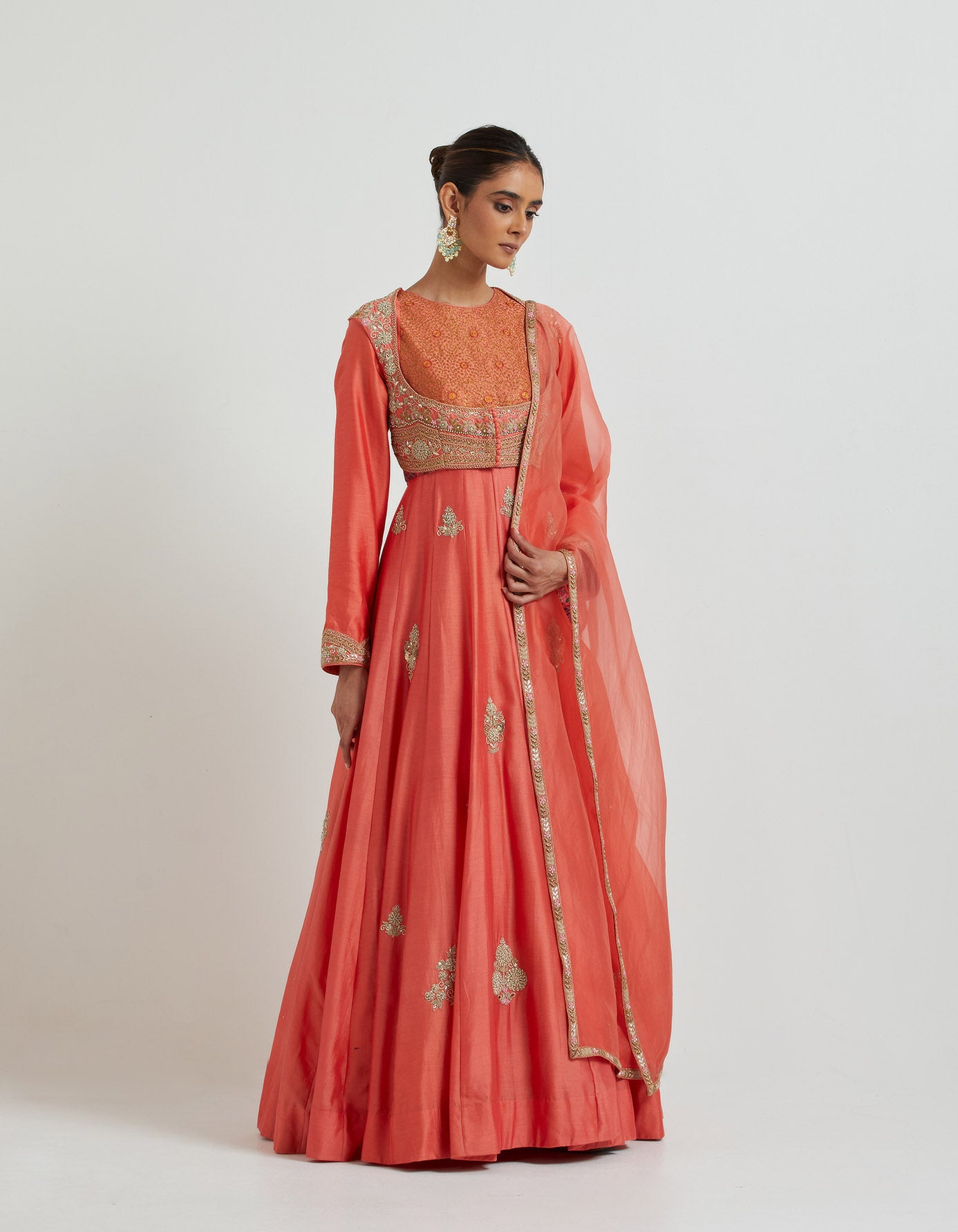 Anarkali with shop short jacket